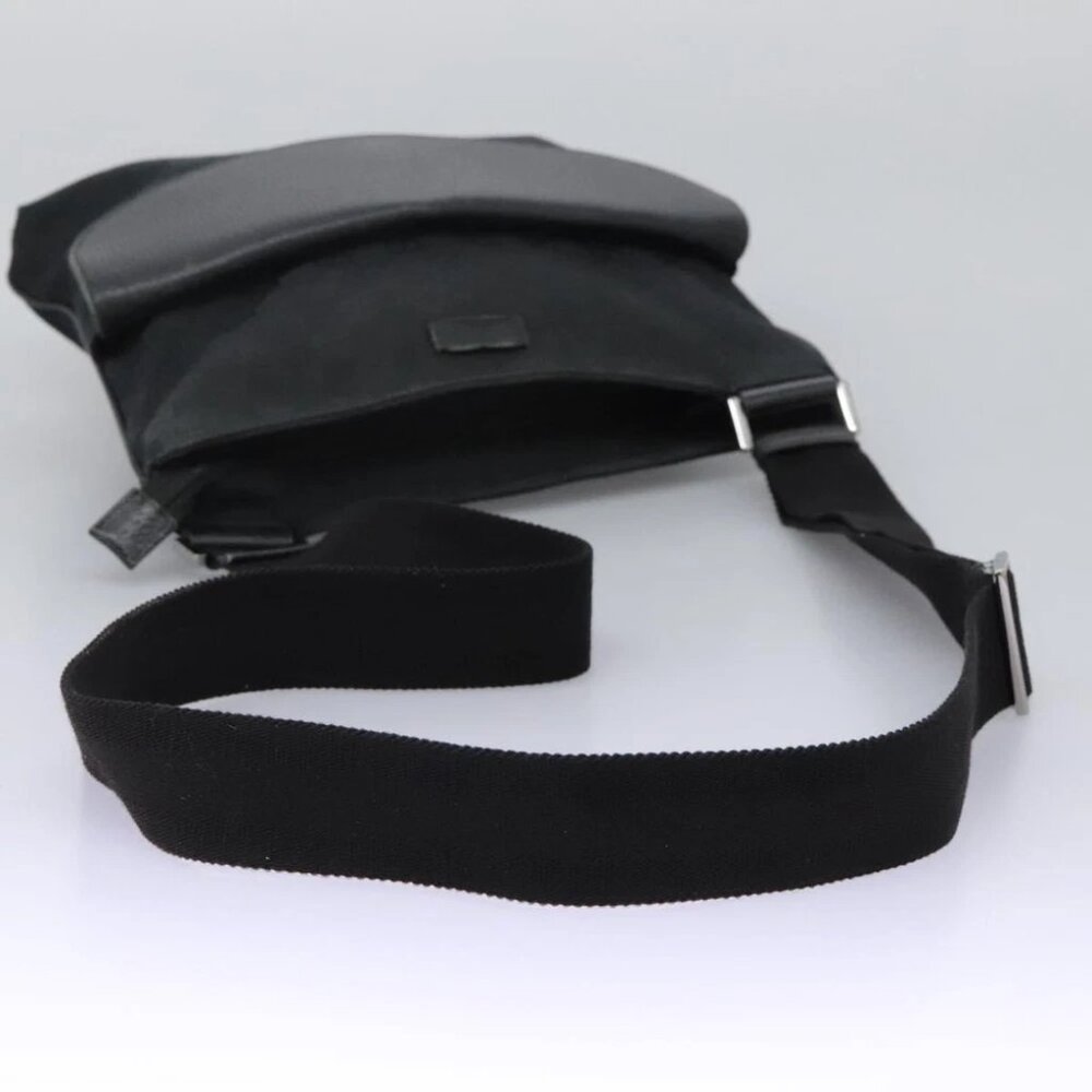 GUCCI GG Canvas Shoulder Bag Black Silver 256100 Auth ep8911 - Picture 10 of 14